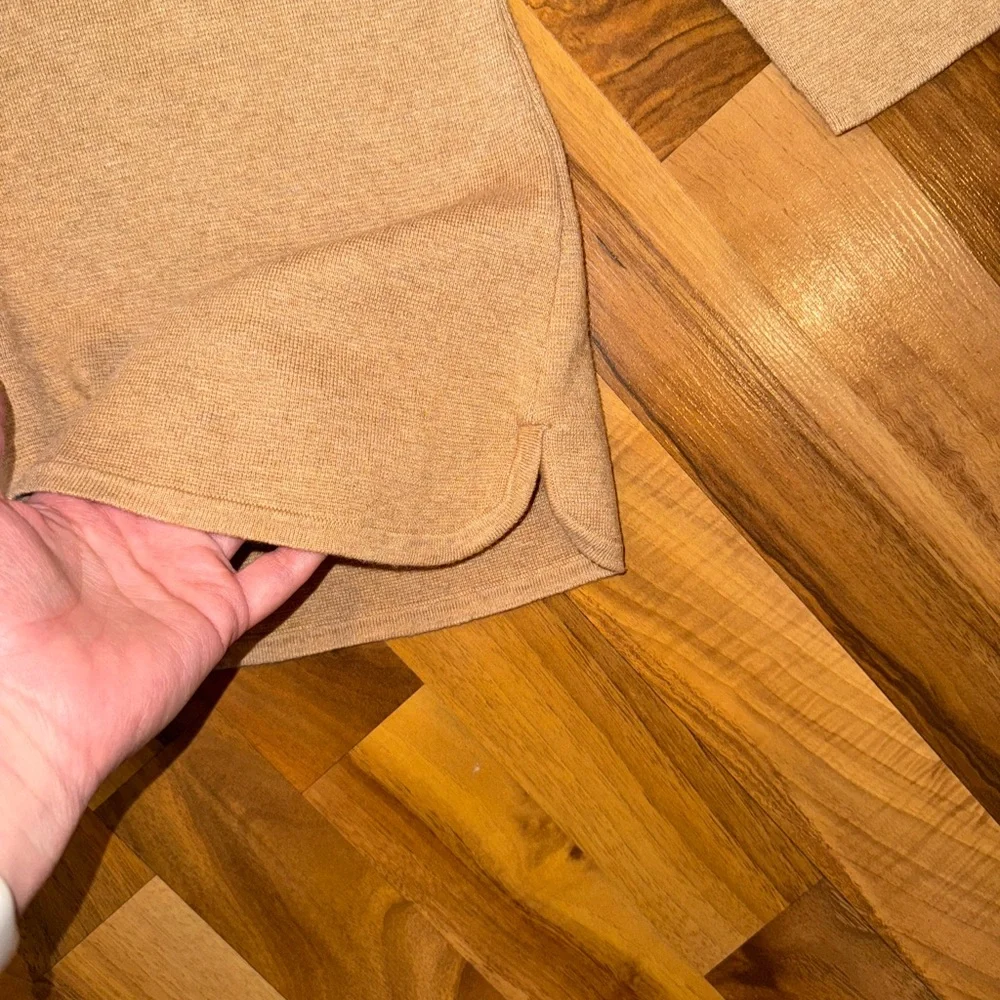 Talbots women cotton blend‎ light sweater tan size medium - Picture 2 of 4